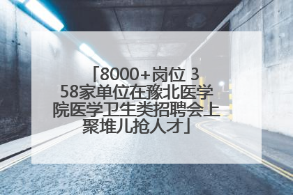 8000+岗位 358家单位在豫北医学院医学卫生类招聘会上聚堆儿抢人才