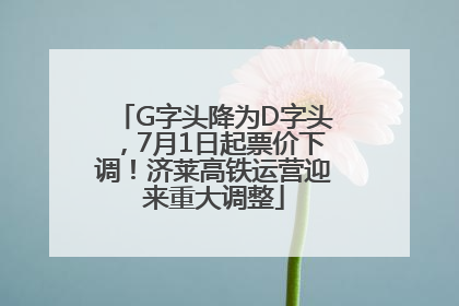 G字头降为D字头，7月1日起票价下调！济莱高铁运营迎来重大调整